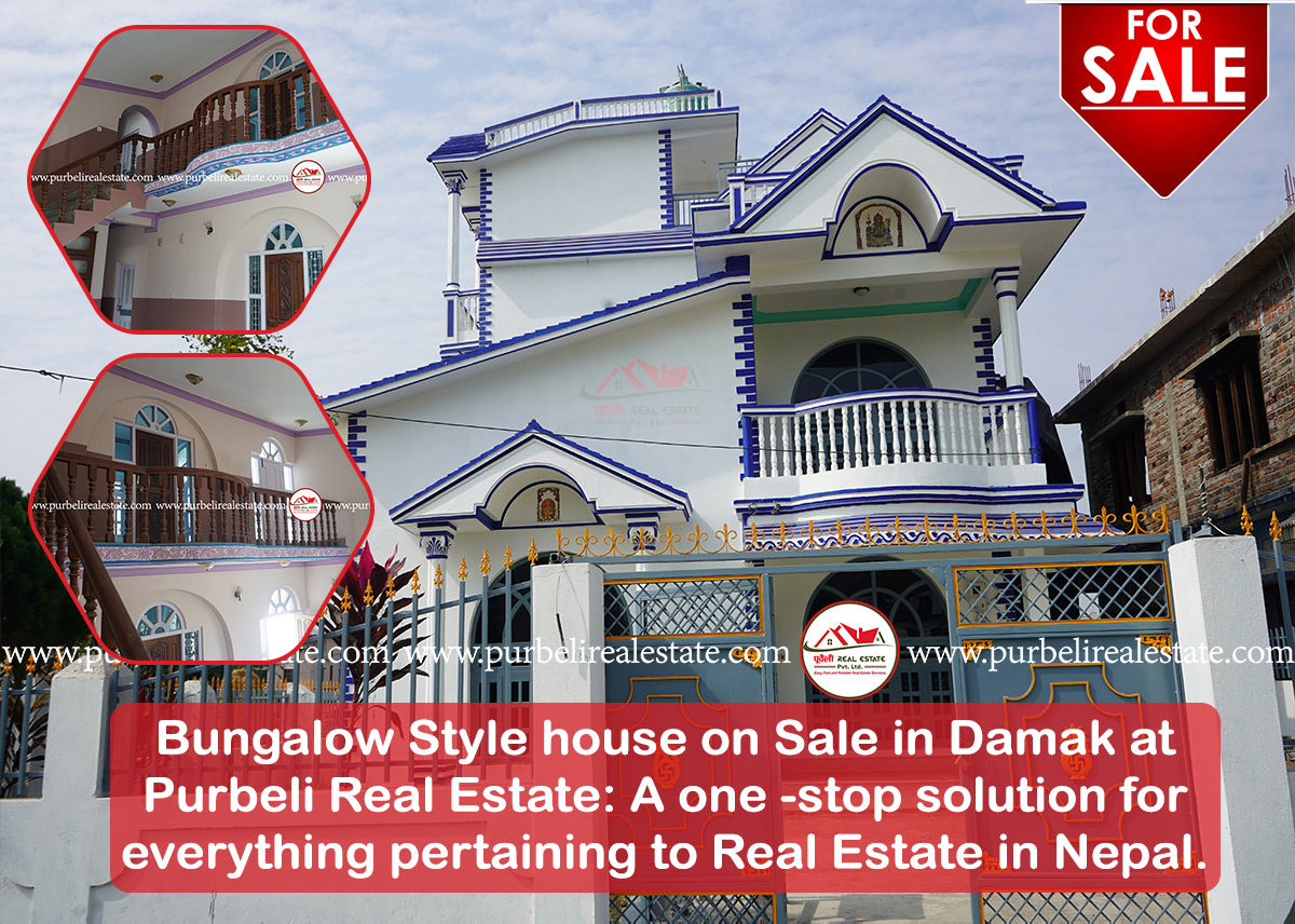 Bungalow Style house on Sale in Damak at Purbeli Real Estate:  Real Estate in Nepal.