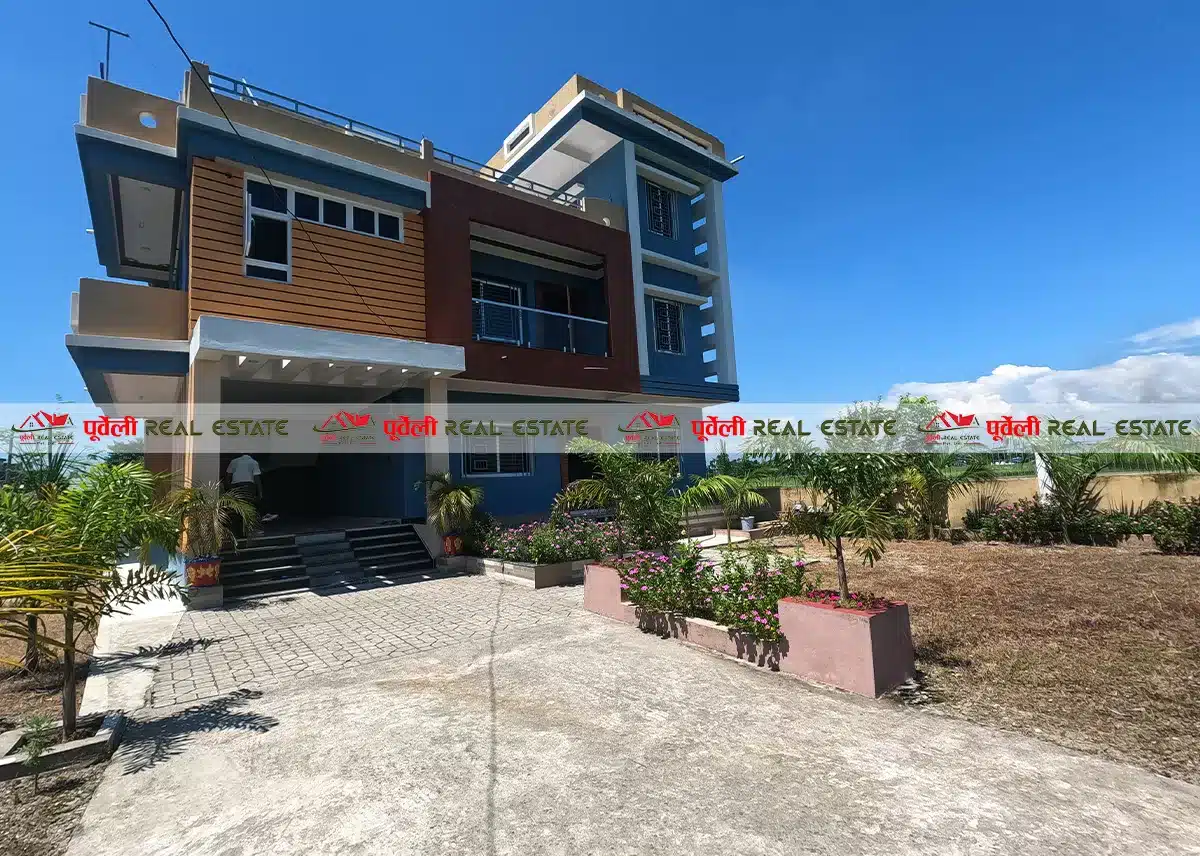 3 STOREY SEMI FURNISHED HOUSE ON SALE AT BIRTAMOD-09 | बिर्तामोड – ०९, मेची आँखा अस्पताल छेउ आदर्श चोक दक्षिणमा १ कठ्ठा १० धुर जग्गामा निर्मित ३ तल्ले सेमी फर्निश घर बिक्रीमा |